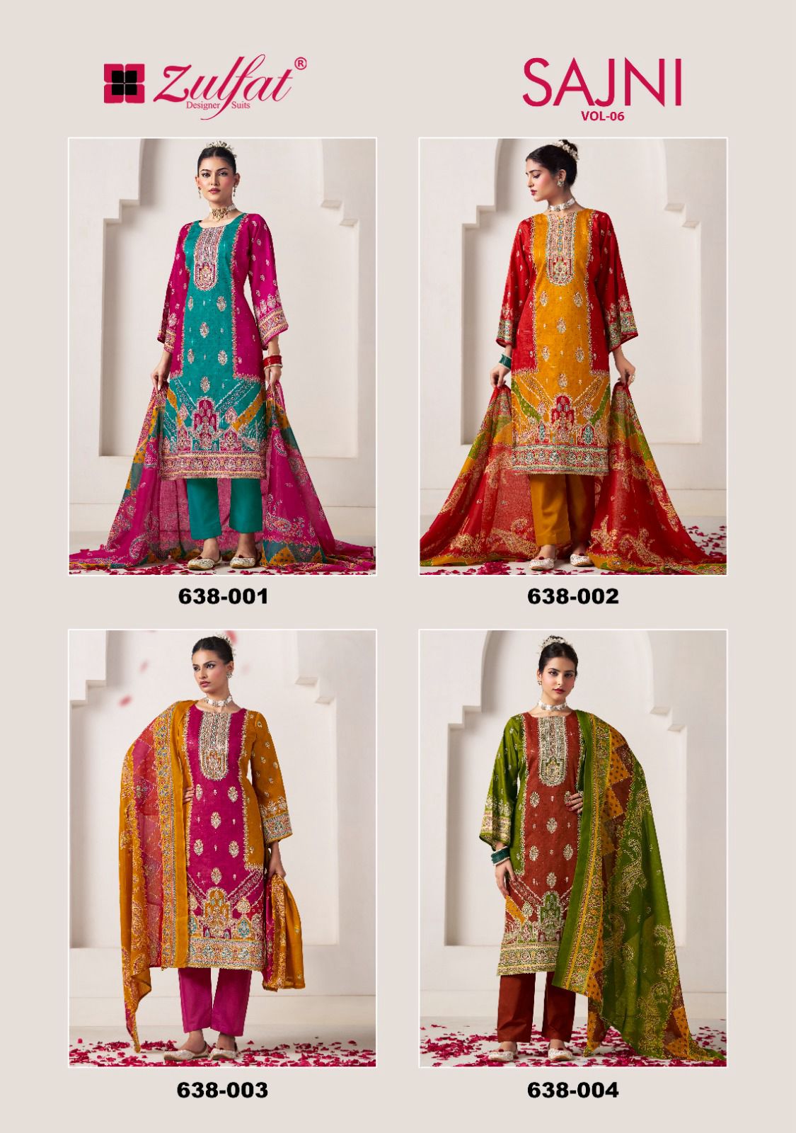 Sajni Vol 6 By Zulfat Jam Cotton Printed Dress Material Orders In India